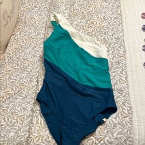 Summersalt Women's One-Piece Swimsuit - Teal, Blue, and White